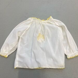 Vintage baby embroidered yellow top 12m g02
